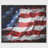 Papier Cadeau Drapeau américain Grunge (Plat)