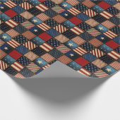 Papier Cadeau Drapeau Américain, Motif sans chichi. (Coin)