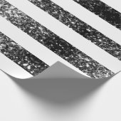 Papier Cadeau Drapeau américain noir et blanc brillant parties s (Coin)