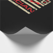 Papier Cadeau Drapeau américain patriotique Fars de Noël (Coin)