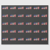 Papier Cadeau Drapeau américain Soudage du crâne Métalworking US (Plat)