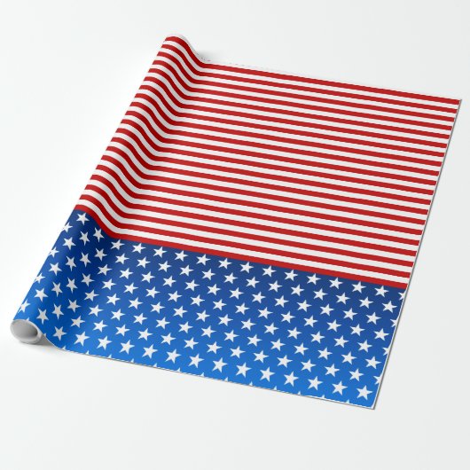 Papier Cadeau Drapeau américain stylisé (Déroulé)