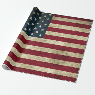 Papier Cadeau Drapeau américain vintage