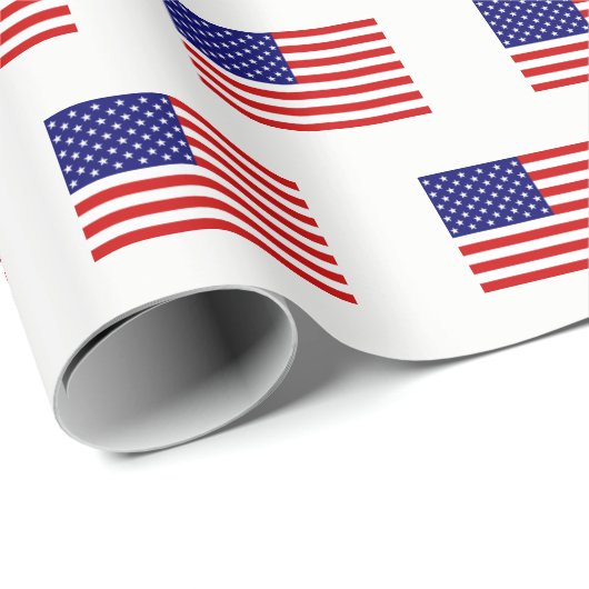 Papier Cadeau drapeau américain wpcn (Coin rond)