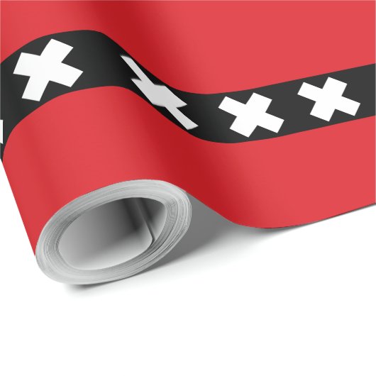 Papier Cadeau Drapeau Amsterdam (Coin rond)