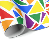 Papier Cadeau Drapeau arc-en-ciel couleur Abstrait classique LGB (Coin rond)