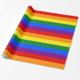 Papier Cadeau Drapeau arc-en-ciel de la fierté gay LGBT