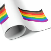 Papier Cadeau Drapeau arc-en-ciel de Philly Pride (Coin rond)