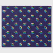 Papier Cadeau Drapeau arc-en-ciel Gradient Bear Paw (Plat)
