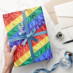 Papier Cadeau Drapeau arc-en-ciel rayures LGBT gay pride LGBTQ