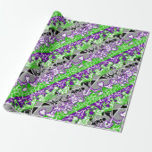 Papier Cadeau Drapeau Aroace Radioactive Fierté (Déroulé)