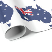 Papier Cadeau Drapeau australien (Coin rond)