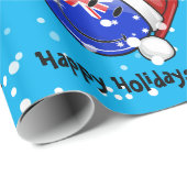 Papier Cadeau Drapeau australien de sourire de style d'Auzzie de (Coin rond)