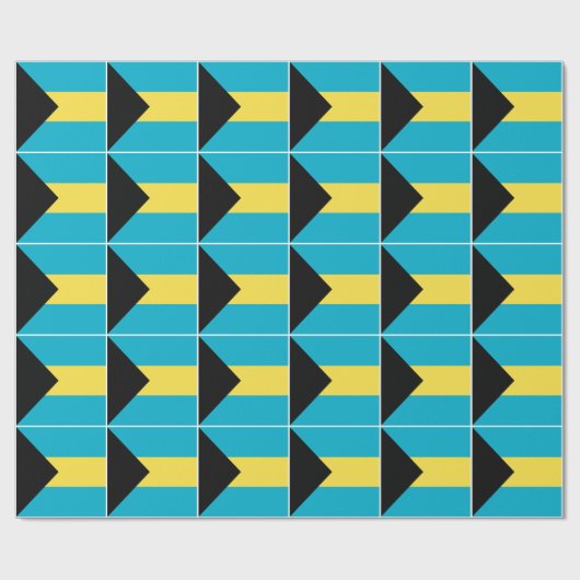 Papier Cadeau Drapeau bahaméen (Plat)