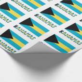 Papier Cadeau Drapeau bahaméen et Bahamas Toutes les occasions C (Coin)