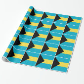 Papier Cadeau Drapeau bahamien (Déroulé)