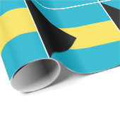 Papier Cadeau Drapeau bahamien (Coin rond)
