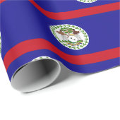 Papier Cadeau Drapeau bélizien (Coin rond)