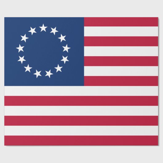 Papier Cadeau Drapeau Betsy Ross (Plat)