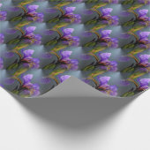 Papier Cadeau Drapeau bleu Iris Fleur Nature Motif d'art (Coin)