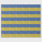 Papier Cadeau Drapeau bleu jaune Ukraine parties scintillant fau (Plat)