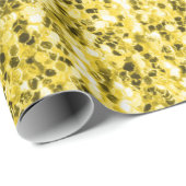 Papier Cadeau Drapeau bleu jaune Ukraine parties scintillant fau (Coin rond)