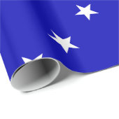 Papier Cadeau Drapeau bleu mignon (Coin rond)