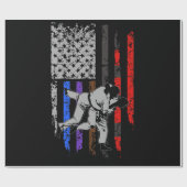 Papier Cadeau Drapeau brésilien Jiu Jitsu Classement Étoiles et  (Plat)