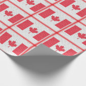 PAPIER CADEAU DRAPEAU BRIQUE CANADA (Coin)