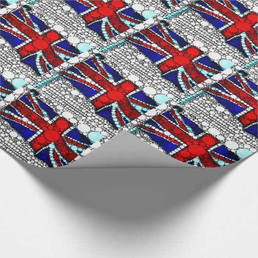 Papier Cadeau Drapeau britannique Union Jack moderne (Coin)