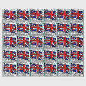 Papier Cadeau Drapeau britannique Union Jack moderne (Plat)