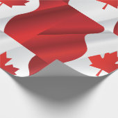 Papier Cadeau Drapeau Canada Feuille d'érable (Coin)