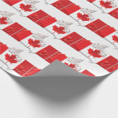 Papier Cadeau DRAPEAU CANADA Patriotique Carte canadienne Feuill (Coin)
