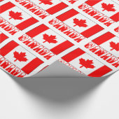 Papier Cadeau Drapeau canadien et Canada (Coin)