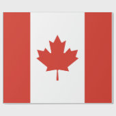 Papier Cadeau Drapeau canadien (Feuille d'érable) (Canada) (Plat)