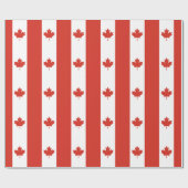 Papier Cadeau Drapeau canadien patriotique (Plat)