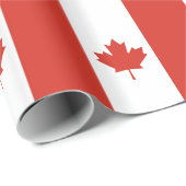 Papier Cadeau Drapeau canadien patriotique (Coin rond)