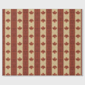 Papier Cadeau Drapeau Canadien Sur L'Écorce De Birch Intérieur (Plat)