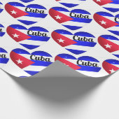 Papier Cadeau Drapeau cardiaque cubain (Coin)