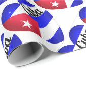 Papier Cadeau Drapeau cardiaque cubain (Coin rond)