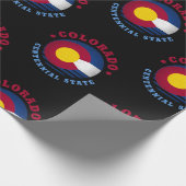 PAPIER CADEAU DRAPEAU CENTENAIRE D'ÉTAT DE COLORADO (Coin)