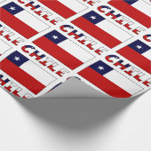 Papier Cadeau Drapeau chilien et Chili (Coin)