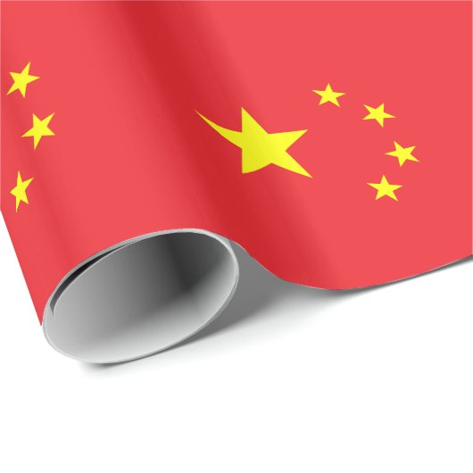 Papier Cadeau Drapeau chinois (Coin rond)