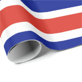 Papier Cadeau Drapeau civil du Costa Rica (Coin rond)