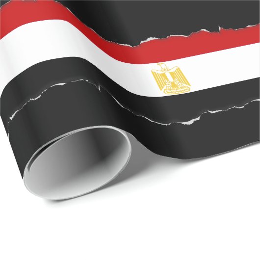 Papier Cadeau Drapeau classique de l'Egypte (Coin rond)