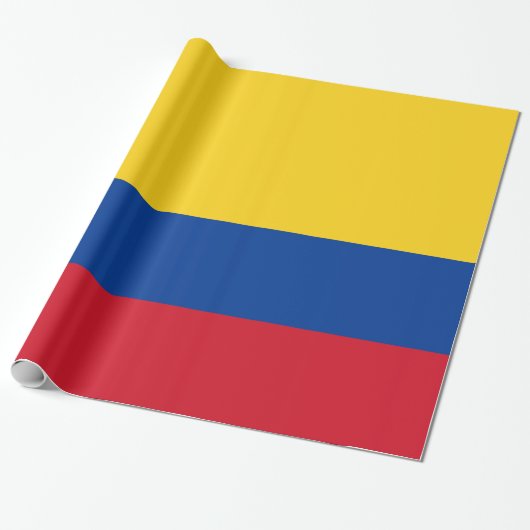 Papier Cadeau Drapeau Colombie - Bandera De Colombia (Déroulé)