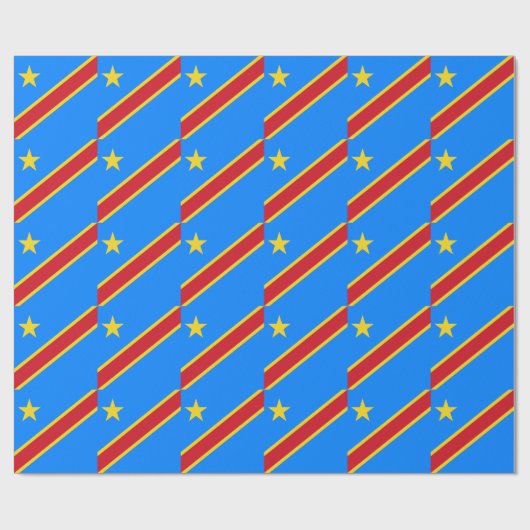 Papier Cadeau Drapeau Congo Kinshasa (Plat)