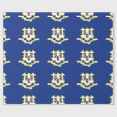 Papier Cadeau Drapeau Connecticut (Plat)