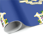Papier Cadeau Drapeau Connecticut (Coin rond)