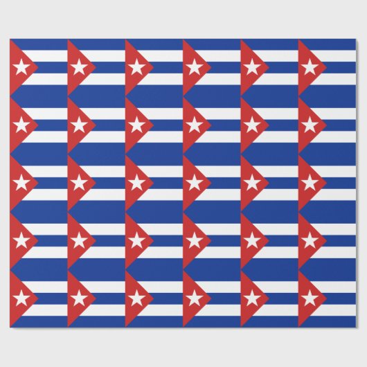 Papier Cadeau Drapeau Cuba (Plat)